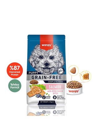 Wanpy Tahılsız Somon Yavru Köpek Maması  1,5Kg