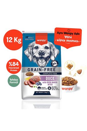 Wanpy Tahılsız Ördekli Yetişkin Köpek Maması  12 Kg