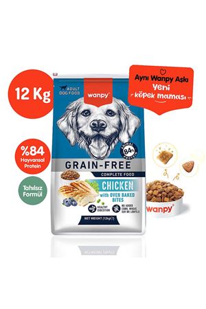 Wanpy Tahılsız Tavuklu Yetişkin Köpek Maması  12 Kg