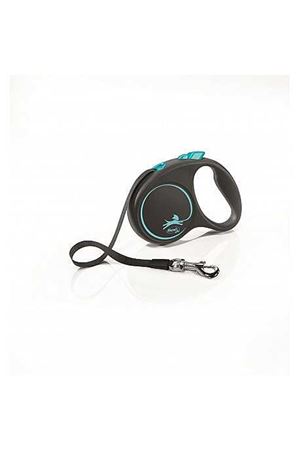 Flexi Black Design 5 m Şerit Tasma S Mavi
